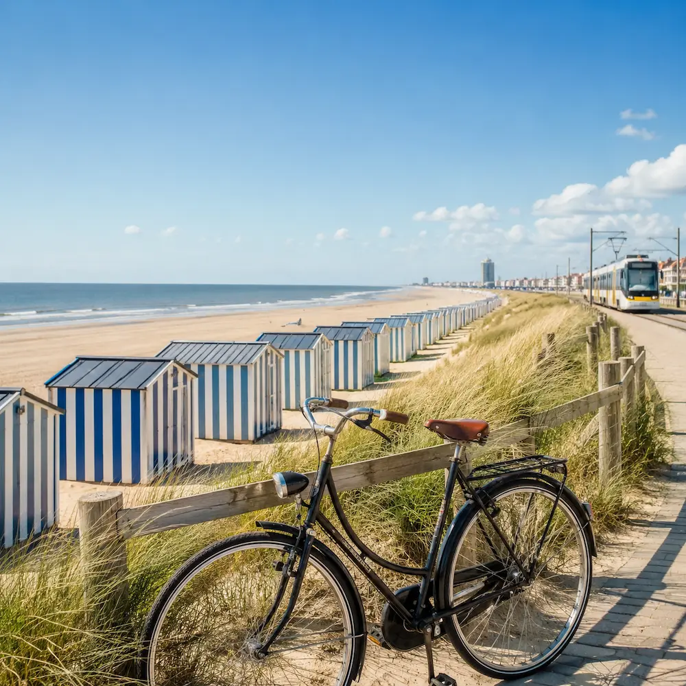 Voyageurs sur un chemin naturel en Belgique